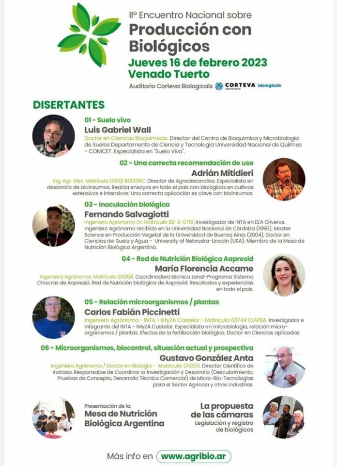 Se viene el segundo Encuentro Nacional sobre Producci&oacute;n con Biol&oacute;gicos